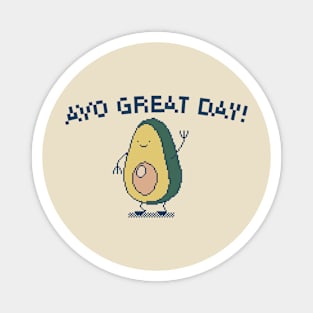 Avo Great Day! 8-Bit Pixel Art Avocado Magnet